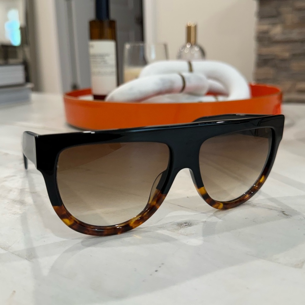 Celine Shadow Sunglasses CL 41026/S Black Havana